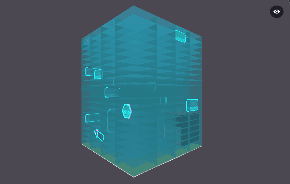 A view of the invisible maze in Decentraland