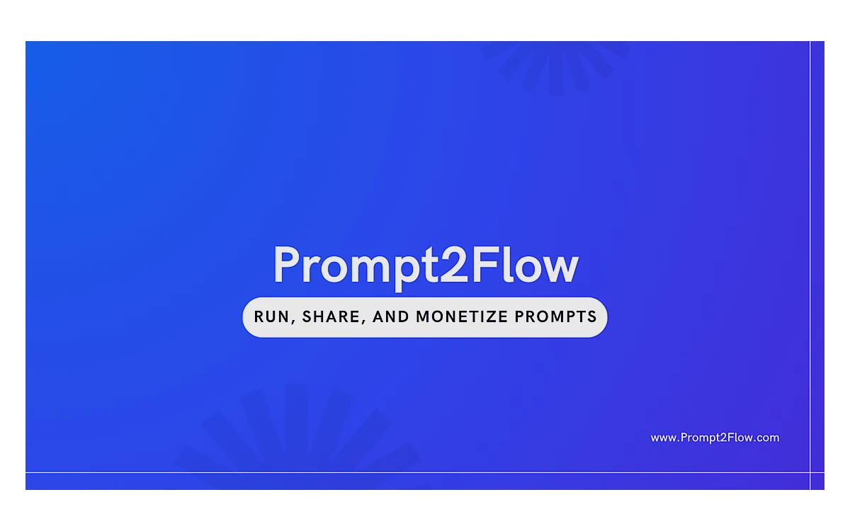 The Prompt2Flow interface, showing prompt discovery and automation workflows
